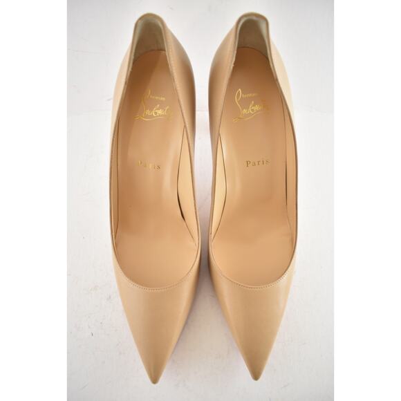 Christian Louboutin Condora 85 Nude Blush Kid Leather Pointed Toe Heel Pump 40 - Picture 8 of 13